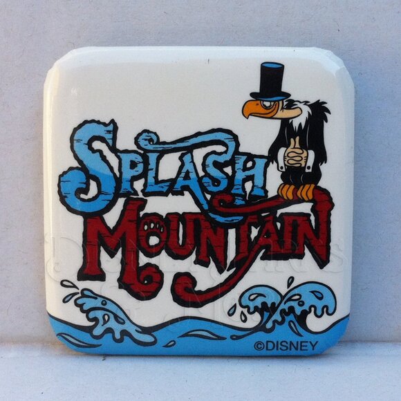 Vintage Disneyland Splash Mountain Button Pin Vulture Logo 1996 Disney Parks - Picture 1 of 3